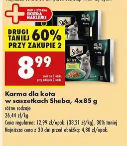 Biedronka Karma dla kota w saszetkach Sheba , 4x85 g oferta