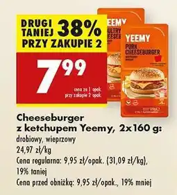 Biedronka Cheeseburger z ketchupem Yeemy, 2x160 g oferta