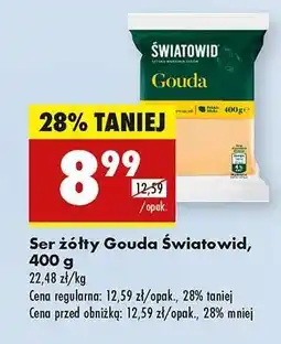 Biedronka Ser żółty Gouda Światowid, 400 g oferta