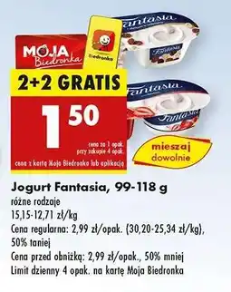 Biedronka Jogurt Fantasia, 99-118 g oferta