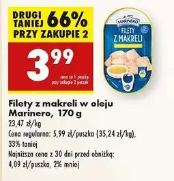 Biedronka Filety z makreli w oleju Marinero , 170 g oferta