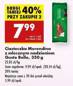 Biedronka Ciasteczka Merendina z mlecznym nadzieniem Gusto Bello, 350 g oferta