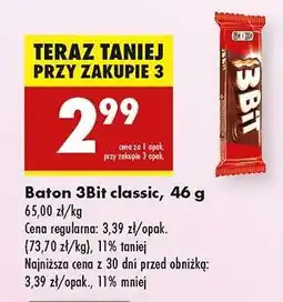 Biedronka Baton 3Bit classic, 46 g oferta