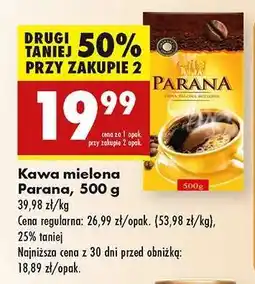 Biedronka Kawa mielona Parana , 500 g oferta