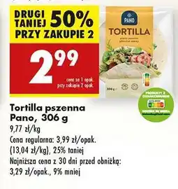 Biedronka Tortilla pszenna Pano 306 g oferta