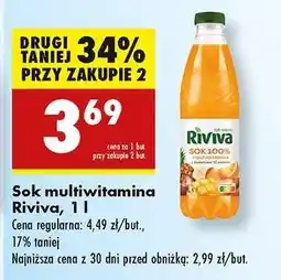 Biedronka Sok multiwitamina Riviva, 1 l oferta