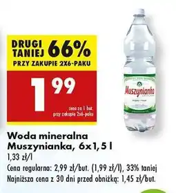Biedronka Woda mineralna Muszynianka, 6x1,5 l oferta