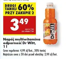 Biedronka Napój multiwitamina odporność Dr Witt, 1 l oferta