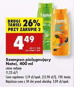 Biedronka Szampon pielęgnujący Natei, 400 ml oferta
