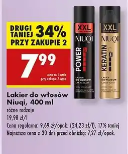 Biedronka Lakier do włosów NIUQI, 400 ml oferta