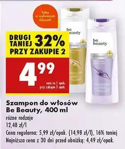 Biedronka Szampon do włosów Be Beauty, 400 ml oferta