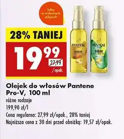 Biedronka Olejek do włosów Pantene Pro-V, 100 ml oferta