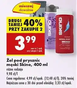 Biedronka Żel pod prysznic męski Skino 400 ml oferta