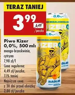 Biedronka Piwo Kizer 0,0%, 500 ml oferta