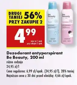 Biedronka Dezodorant antyperspirant Be Beauty, 200 ml oferta