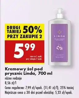 Biedronka Kremowy żel pod prysznic Linda, 700 ml oferta