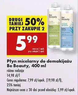 Biedronka Płyn micelarny do demakijażu Be Beauty, 400 ml oferta
