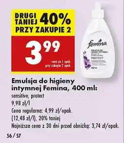 Biedronka Emulsja do higieny intymnej Femina, 400 ml oferta