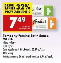 Biedronka Tampony Femina Satin Sense, 24 szt oferta