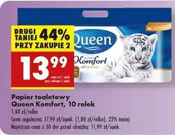 Biedronka Papier toaletowy Queen Komfort 10 rolek oferta