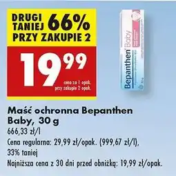 Biedronka Maść ochronna Bepanthen Baby, 30 g oferta