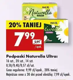Biedronka Podpaski Naturella Ultra oferta