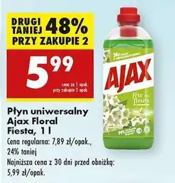 Biedronka Płyn uniwersalny Ajax Floral Fiesta, 1 l oferta