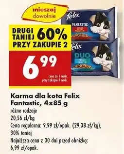 Biedronka Karma dla kota Felix Fantastic 4x85 g oferta