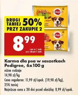 Biedronka Karma dla psa w saszetkach Pedigree, 6x100 g oferta