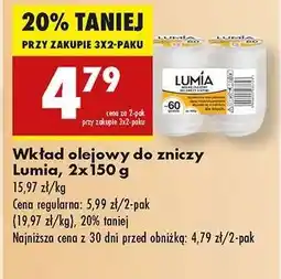 Biedronka Wkład olejowy do zniczy Lumia, 2x150 g oferta