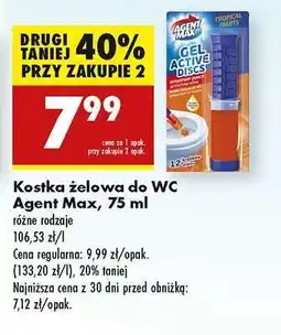 Biedronka Kostka żelowa do WC Agent Max, 75 ml oferta