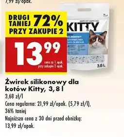 Biedronka Żwirek silikonowy dla kotów Kitty, 3,8 l oferta