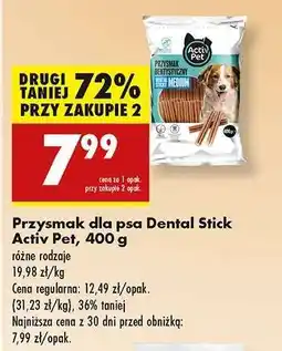 Biedronka Przysmak dla psa Dental Stick Activ Pet 400 g oferta