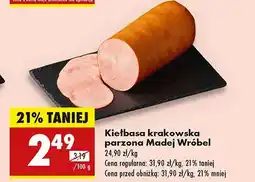 Biedronka Kiełbasa krakowska parzona Madej Wróbel oferta