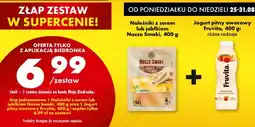 Biedronka Zestaw: Naleśniki z serem/jabłkiem Nasze Smaki + jogurt pitny owocowy Fruvita Biedronka oferta