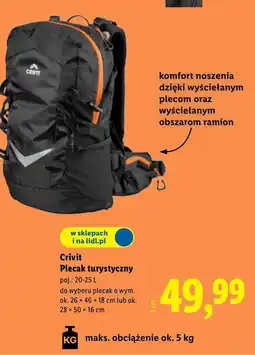 Lidl Plecak turystyczny Crivit oferta