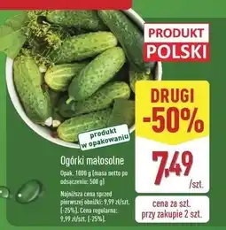 ALDI Ogórek małosolny oferta