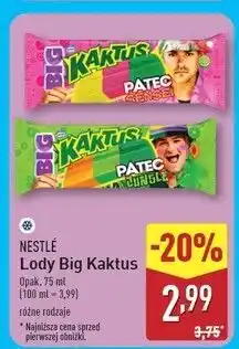 ALDI Lód patec sensei Nestle Kaktus oferta