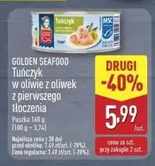 ALDI Tuńczyk w oliwie z oliwek pierwszego tłoczenia Golden Seafood oferta