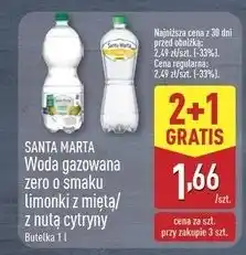 ALDI Woda zero z nutą limonki i mięty Santa Marta oferta