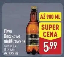 ALDI Piwo Beczkowe Niefiltrowane Jasne oferta