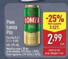 ALDI Piwo Łomża Pils oferta