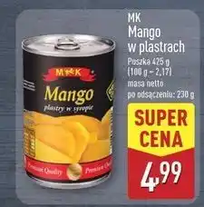 ALDI Mango plastry w lekkim syropie M&K oferta