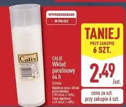 ALDI Wkład parafinowy do znicza 64h Calix oferta