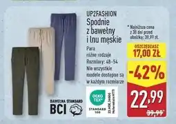 ALDI Spodnie z bawełny i lnu 48-54 Up2Fashion oferta