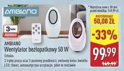 ALDI Wentylator bezłopatkowy 50w Ambiano oferta