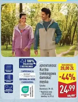 ALDI Kurtka trekkingowa męska m-xl Adventuridge oferta
