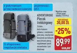 ALDI Plecak trekkingowy 65 l Adventuridge oferta