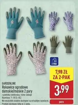 ALDI Rękawice ogrodowe s-xl Gardenline oferta