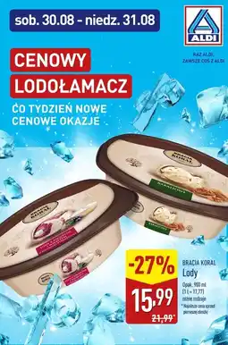 ALDI Lody jogurtowe z sorbetem czarnej poreczki Bracia Koral Jak Dawniej oferta